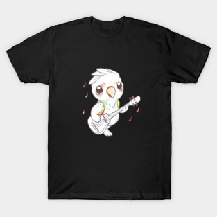 Cute Bird Playing Bass Guitar T-Shirt